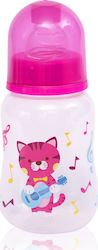 Lorelli Plastic Bottle with Silicone Nipple for 0+, 0+ m, months Pink Kitty 125ml