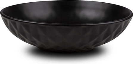 Nava Soho Classic Πιάτο Βαθύ Κεραμικό Μαύρο με Διάμετρο 20.5cm