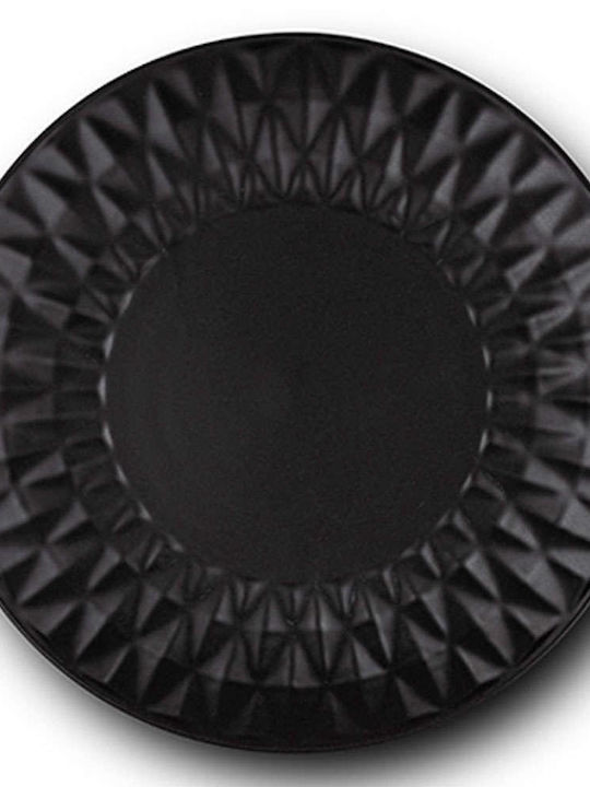 Nava Soho Classic Farfurie Deșert Ceramică Negru cu Diametru 20cm