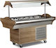Empero Maintenance Showcase Floor with Capacity 6x1/1 GN 210x89x87cm Buffet Salad Bar