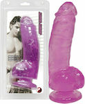 You2Toys Jerry Giant Realistic Dildo with Scrotum & Suction Cup Purple 22cm