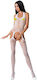 Passion BS059 Sexy Bodystockings Mesh with Open Crotch White