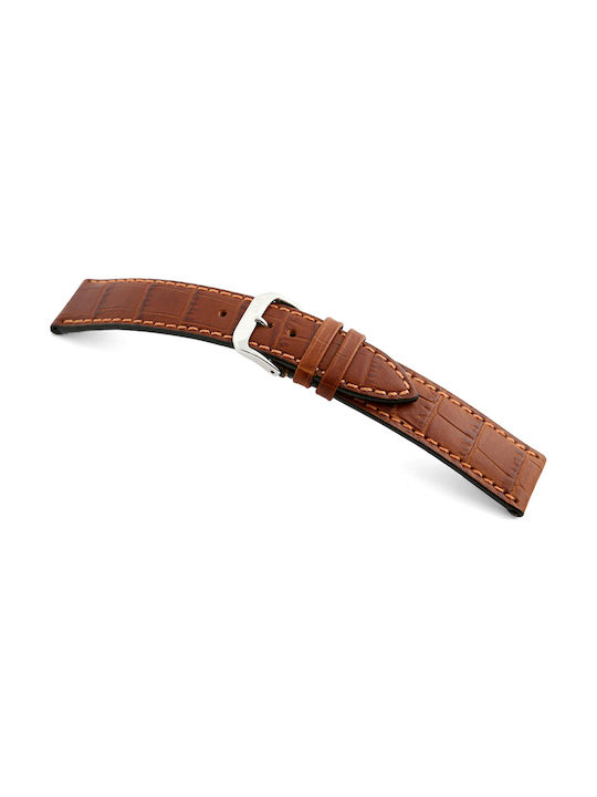 Strap Leather Strap RIOS LOUISIANA Brown Mahogany 20mm