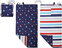 Flapjackkids Shark / Crab Backpack Kids Beach Towel Blue Sharks 145x71cm