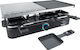 Steba Black Black Stainless Steel Tabletop Electric Grill Raclette Smooth and Ribbed Plate 1400W Inox with Adjustable Thermostat 22.5cmx22.5cmcm