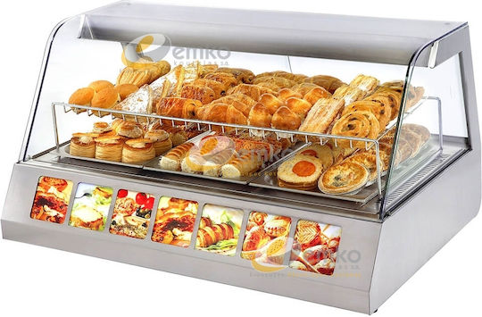 Roller Grill Beheizte Ausstellungsvitrine Ben Mari 2 Ebenen mit 3 Plätzen für Gastronomen und Leistung 1500W B120 x T73 x H60 cm