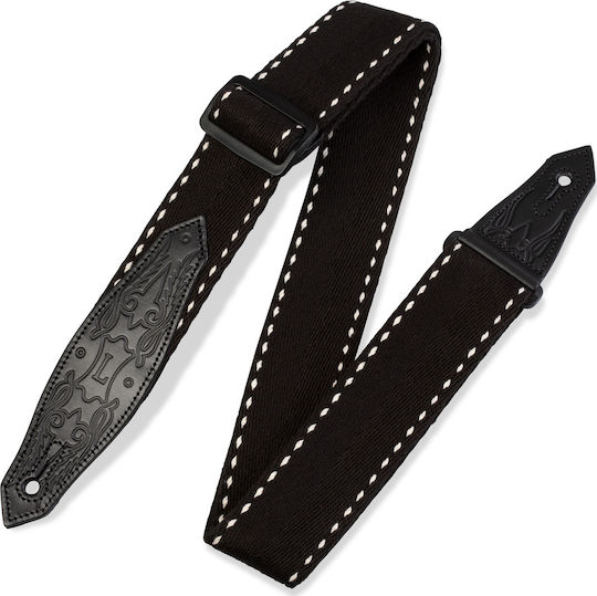 Levys MSSC80 2" Heavy-Weight Cotton Guitar Strap Ζώνη για Κιθάρα Μαύρη