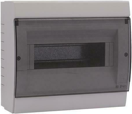 Eurolamp Wall mounted 8-Elements Fuse Box with 1 Row W230xH200xD110mm