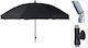 Folding Beach Umbrella Diameter 2.5m Black