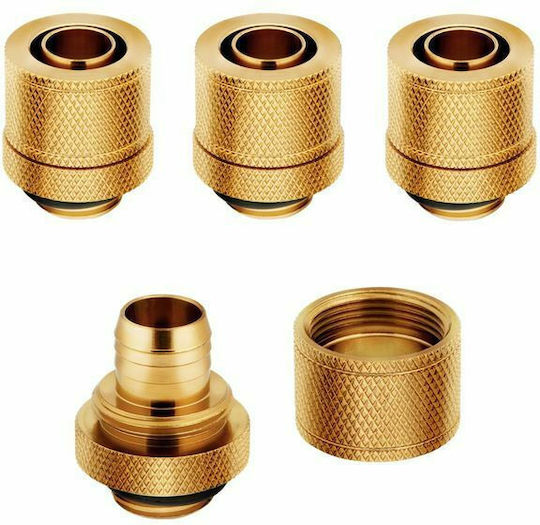 Corsair Hydro X Series XF Compression 10/13mm (3/8” / 1/2”) ID/OD Fitting Four Pack Фитинги Златист