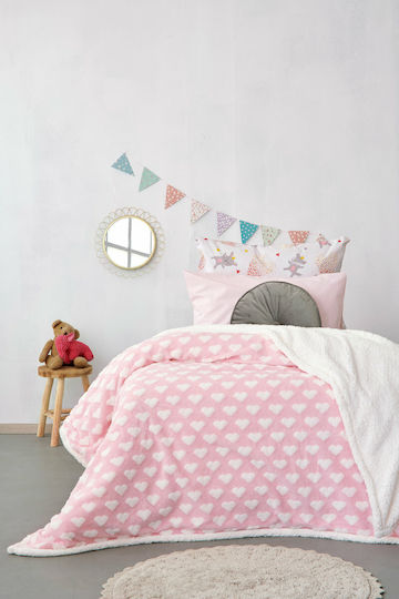 Palamaiki Decke Kinderbett Bebe Blankets Collection Amber Samt Rosa 110x140cm