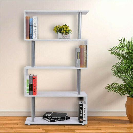 Bibliotecă Albă 80x30x145 cm