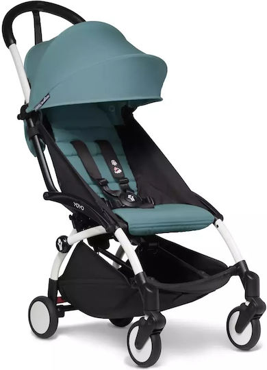 BabyZen Yoyo² Baby Stroller Suitable from 6+ Months Aqua Blue-White 6.2kg