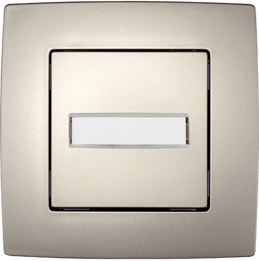 Elmark City Complete Wall Push Bell Button with Frame Μονό με Επιγραφή Gold 190748