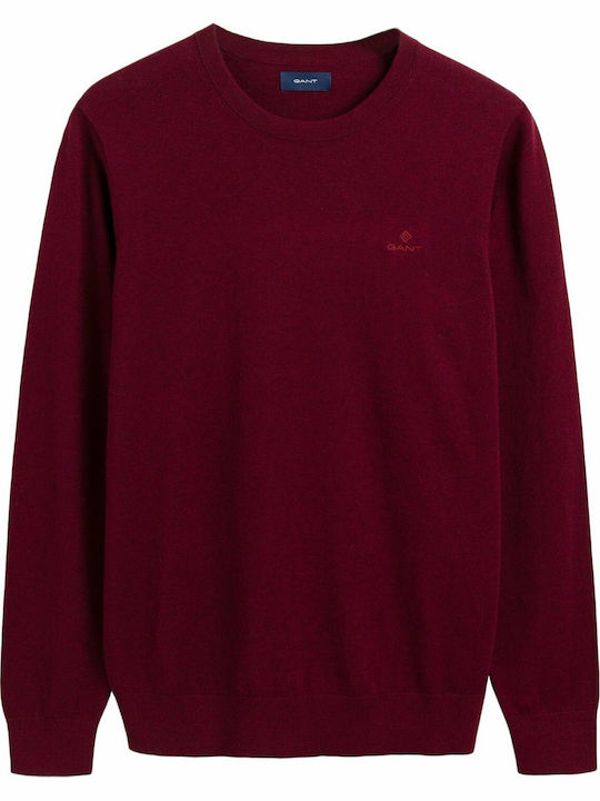 Gant Men's Long Sleeve Sweater Burgundy