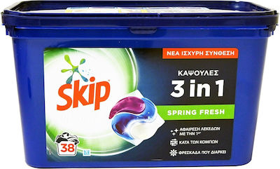 Skip 3in1 Ultimate Απορρυπαντικό Ρούχων Spring Fresh 38 Μεζούρες