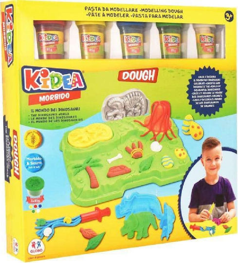 Globo Plasticine - Game Morbido The Dinosaurs World for 3+ years Years, 5pcs
