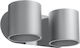Sollux Orbis 2 Modern Lamp Wall Gray 26x14x14cm