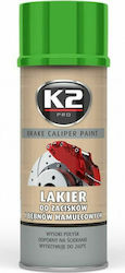K2 Brake Caliper Paint Σπρέι Βαφής για Φρένα Αυτοκινήτου Πράσινο 400ml