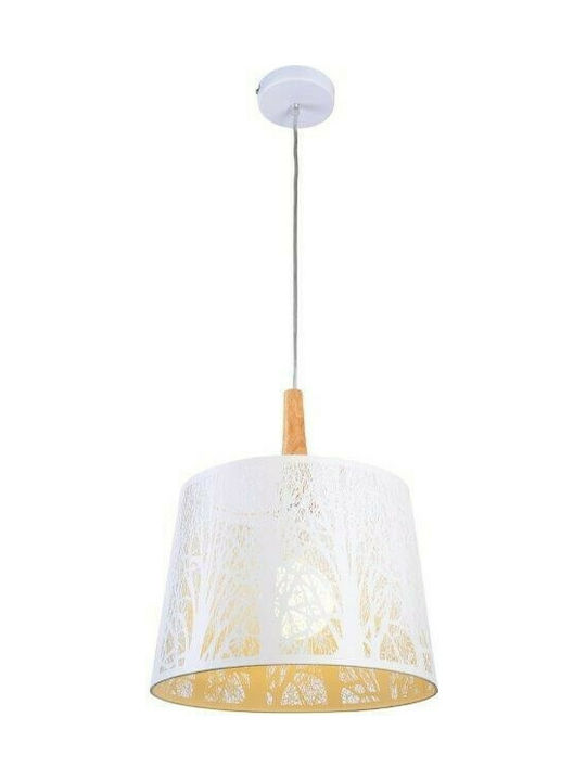 Maytoni Lantern Pendant Light Single-Light for Socket E27 White