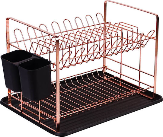 Ankor Στραγγιστήρι Νεροχύτη Μεταλλικό Ροζ 48x32x29cm