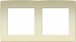 Aca Prime Switch Frame 2 Positions Horizontal Installation in Beige Color 1000119102