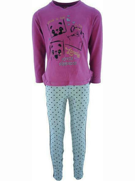 Joyce Kids' Set with Leggings Winter 2pcs Purple