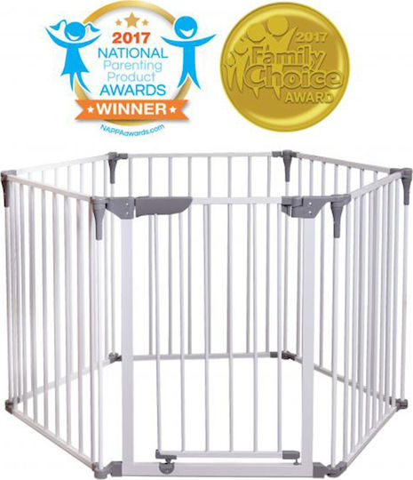 Dreambaby Royale 3 in 1 Πτυσσόμενη Πόρτα Ασφαλείας σε Λευκό Χρώμα 380x74εκ.