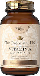 Sky Premium Life Vitamin A & Vitamin D3 Βιταμίνη 2000iu 60 κάψουλες Sky Premium Life Vitamin A & Vitamin D3 Βιταμίνη 2000iu 60 κάψουλες