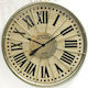 JK Home Decoration Antikes Wanduhr Metallisch Beige Ø80cm