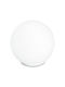 Fan Europe Lampd-L35 BCO City Glass Table Lamp for Socket E27 with White Shade and Base