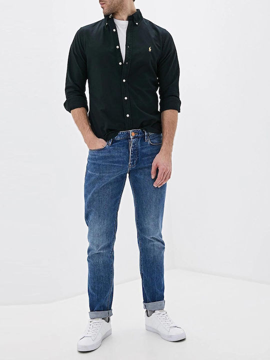 Long-sleeved Cotton Shirt Black