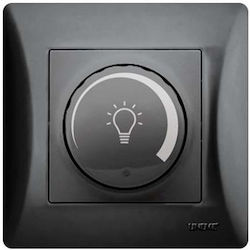 Lineme Recessed LED Complete Dimmer Switch Rotary 200W Black