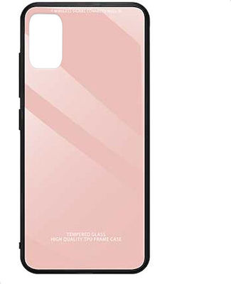 Forcell Glass Synthetic Back Cover Pink (Galaxy A41)