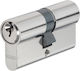 Abus Lock Cylinder Security E50N 60mm (30-30) with 3 Keys Silver