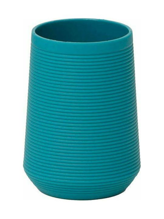 Aria Trade 61111116 Plastic Cup Holder Countertop Turquoise Γαλάζια Με Ρίγες
