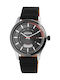 Raptor Men's Watch 44mm Battery with Black Leather Strap