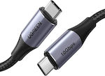 Ugreen Braided USB 3.1 Cable USB-C male - USB-C male Μαύρο 1m (80150)