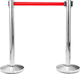 vidaXL Safety Barrier Post Silver with Strap 2mx93cm 51160