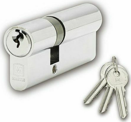 Martin Lock Cylinder Security 80mm (35-45) with 3 Keys Silver