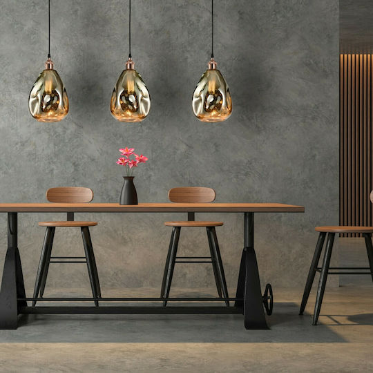 Hatzipantos Stores Pendant Light Gold with Socket E27 21cm