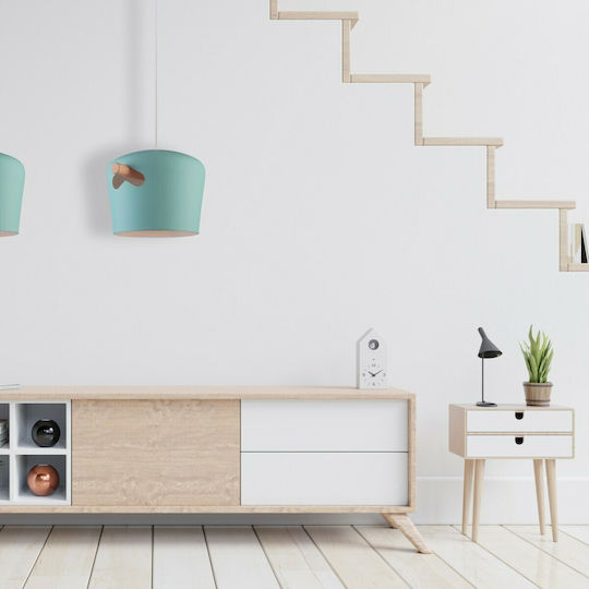Hatzipantos Stores Pendant Light Blue with Socket E27 29cm