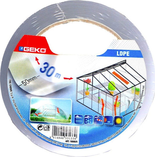 Geko LDPE Transparent Self-Adhesive Aluminum Tape Transparent 50mmx30m 1pcs