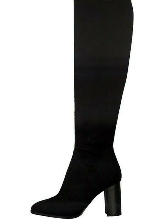 Tamaris Γυναικείες Μπότες με Ψηλό Τακούνι Μαύρες