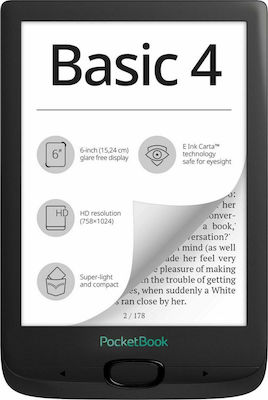 Pocketbook Basic 4 6" (8GB) Μαύρο