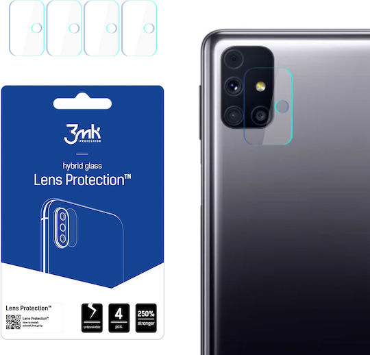 3MK Lens 4бр Протектор за камера Закалено стъкло Transparent за Galaxy M31s