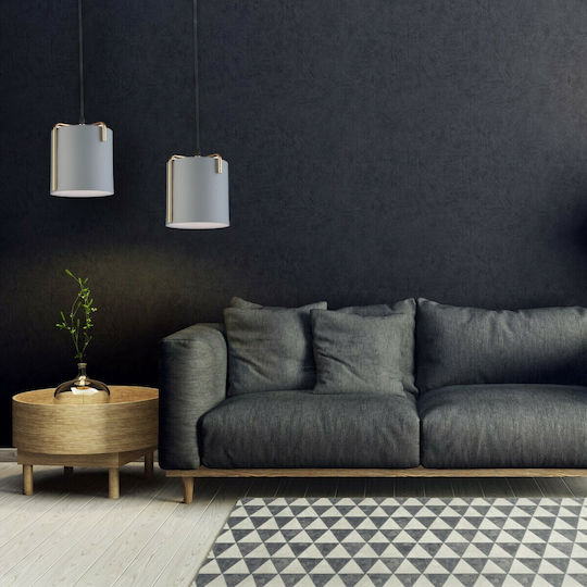 Hatzipantos Stores Pendant Light Gray with Socket E27 20cm