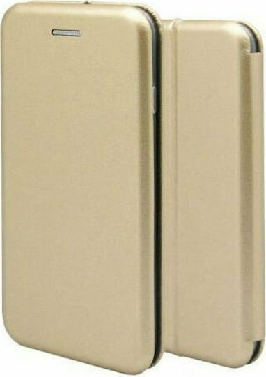 iNOS Curved M-Folio Book Δερματίνης Χρυσό (Galaxy A31)