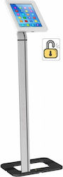 Techly Stand with Security Key Tabletständer Boden bis 10.1" in Silber Farbe