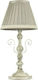 Maytoni Felicita Wooden Table Lamp for E14 Bulb with Beige Shade and Base
